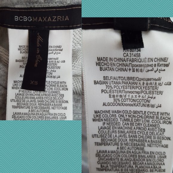 BCBG Maxazria Heathered Gray Kerey Kimono Sleeve Crop Top - Picture 5 of 5